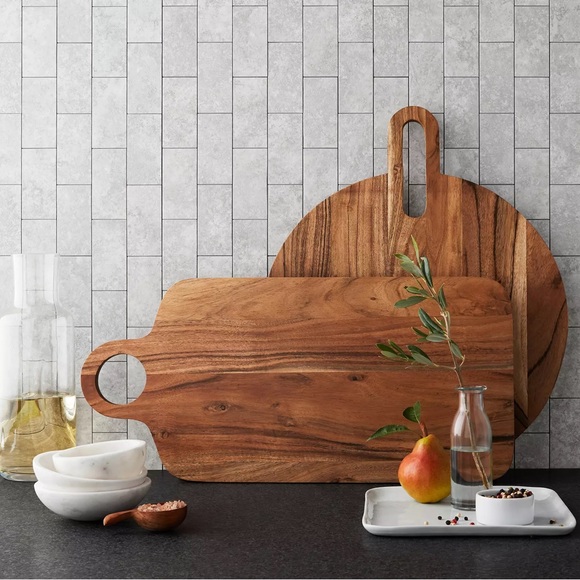 NIB Member's Mark Acacia Wood Charcuterie Boards, Set of 2 - Picture 1 of 15